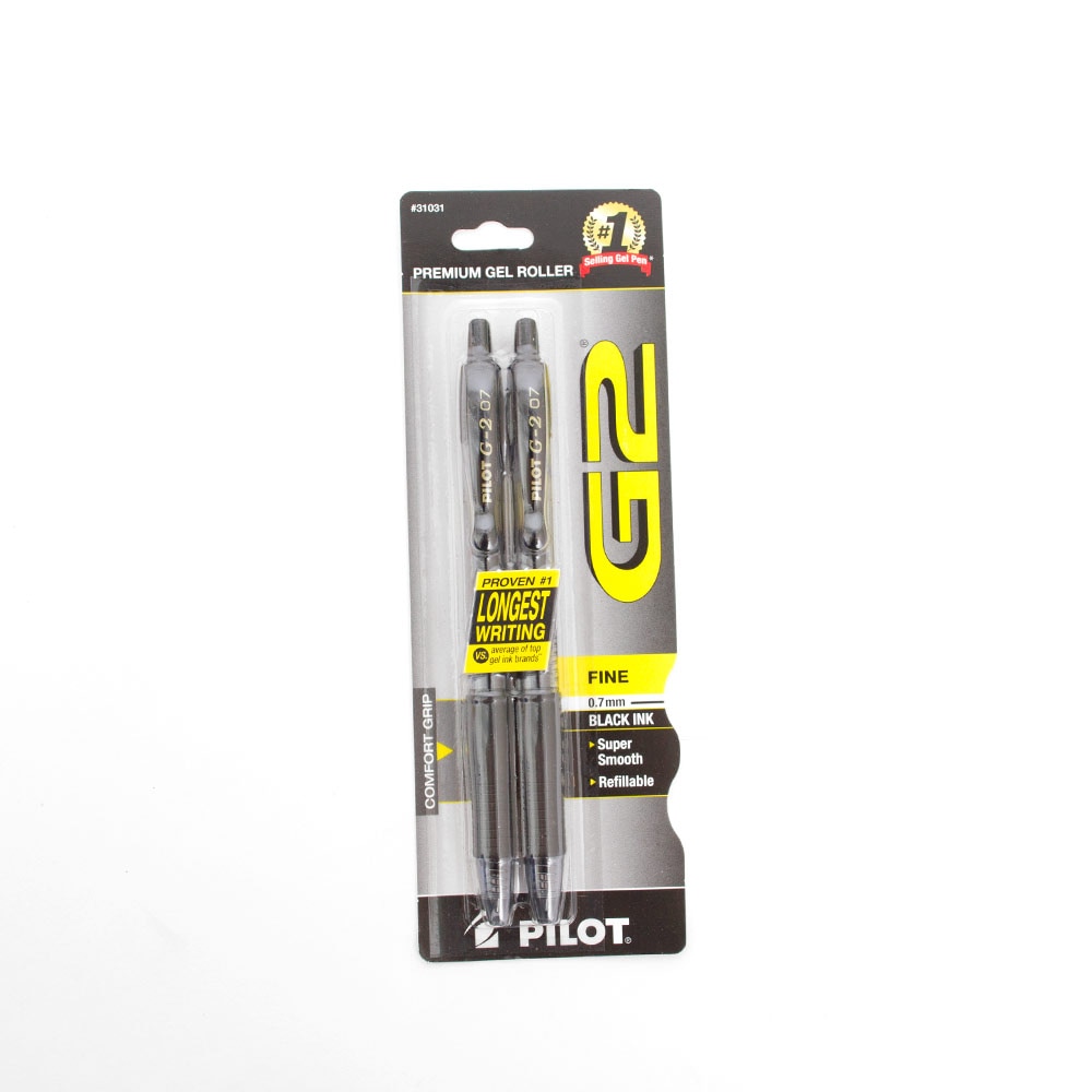 Pilot, G2, Retractable, Gel Ink, Pen, Fine, 2 Count